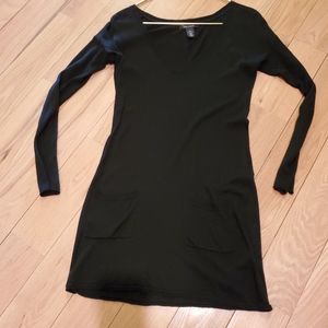 White House/Black Market Black Sweater Dress - XS